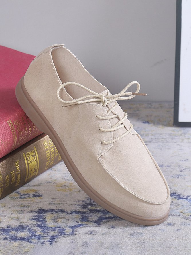 Plus Size Lace-up Front Oxford Shoes
