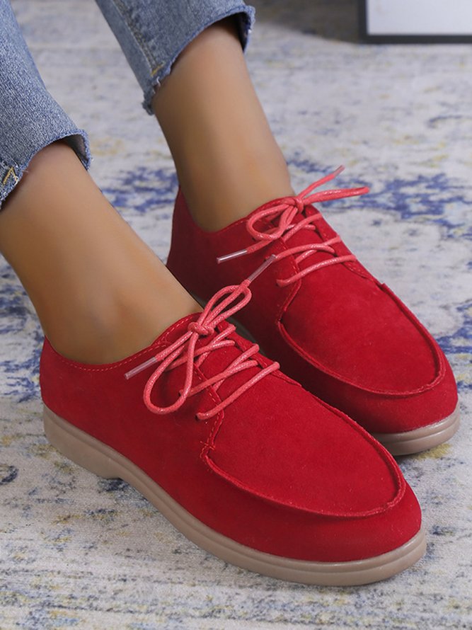Plus Size Lace-up Front Oxford Shoes