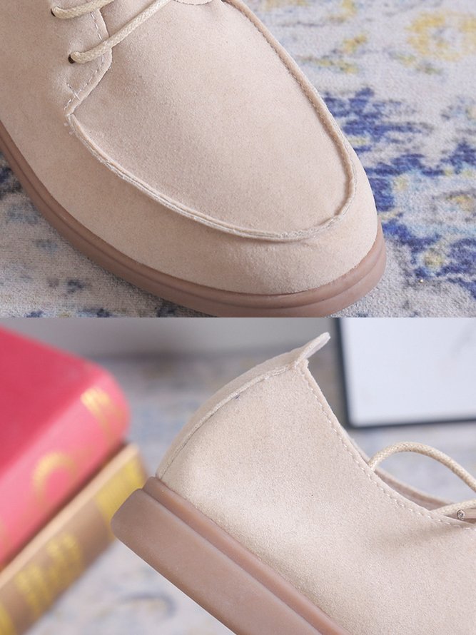Plus Size Lace-up Front Oxford Shoes
