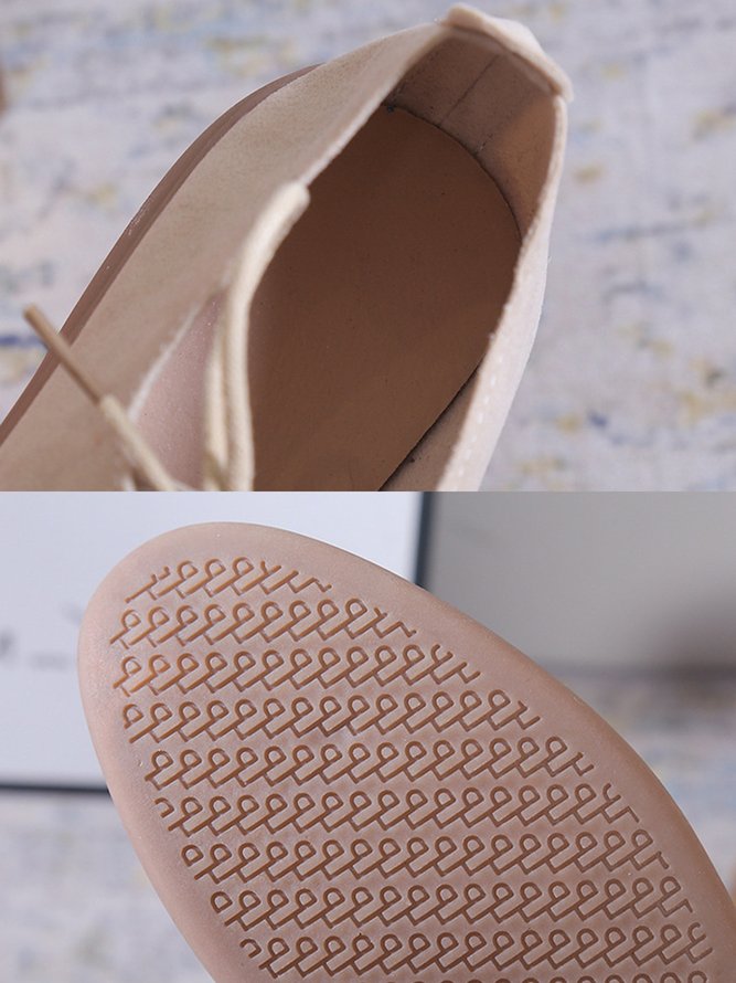 Plus Size Lace-up Front Oxford Shoes