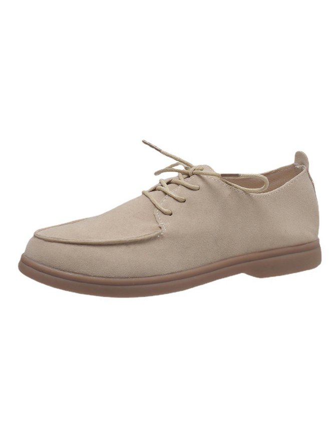 Plus Size Lace-up Front Oxford Shoes