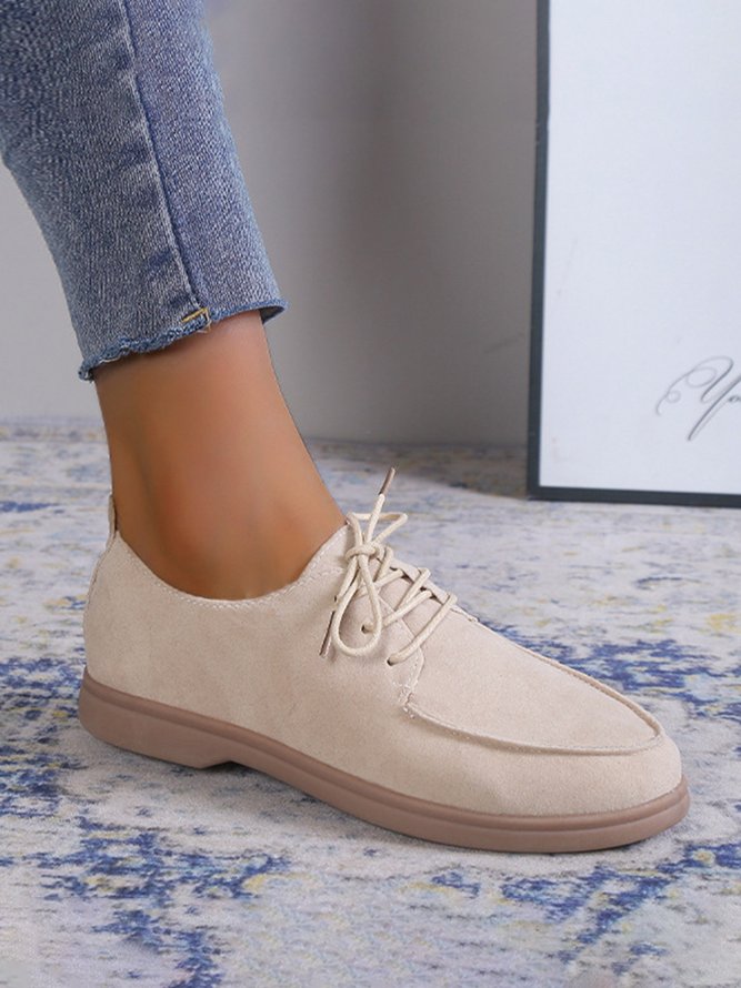 Plus Size Lace-up Front Oxford Shoes