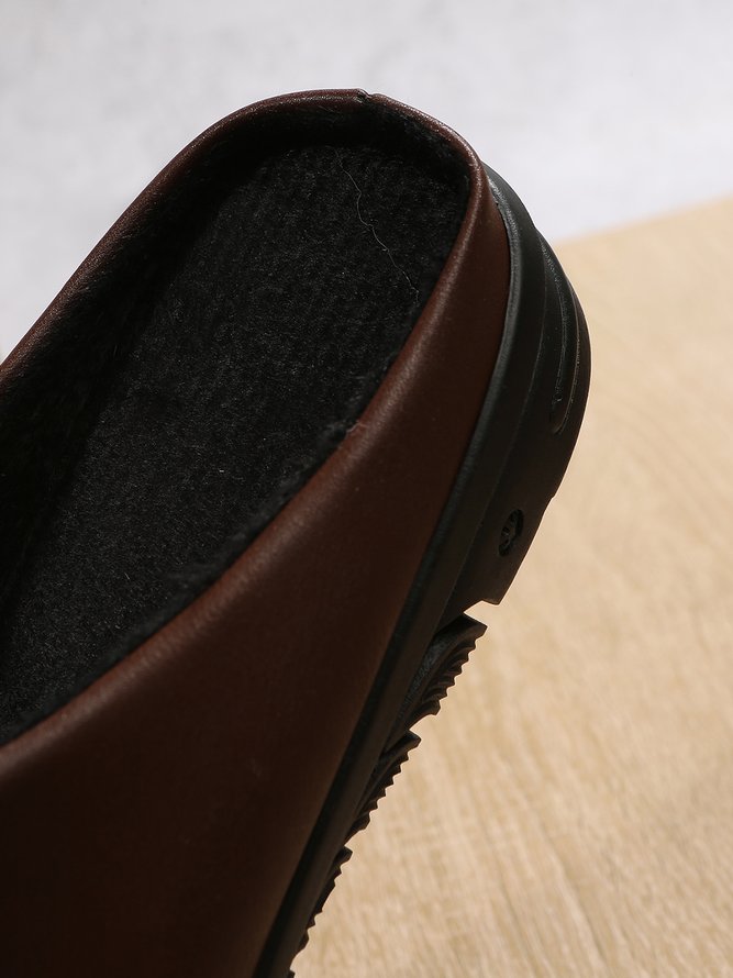 Vintage Plus Size Plain Color Non-Slip Flat Mules