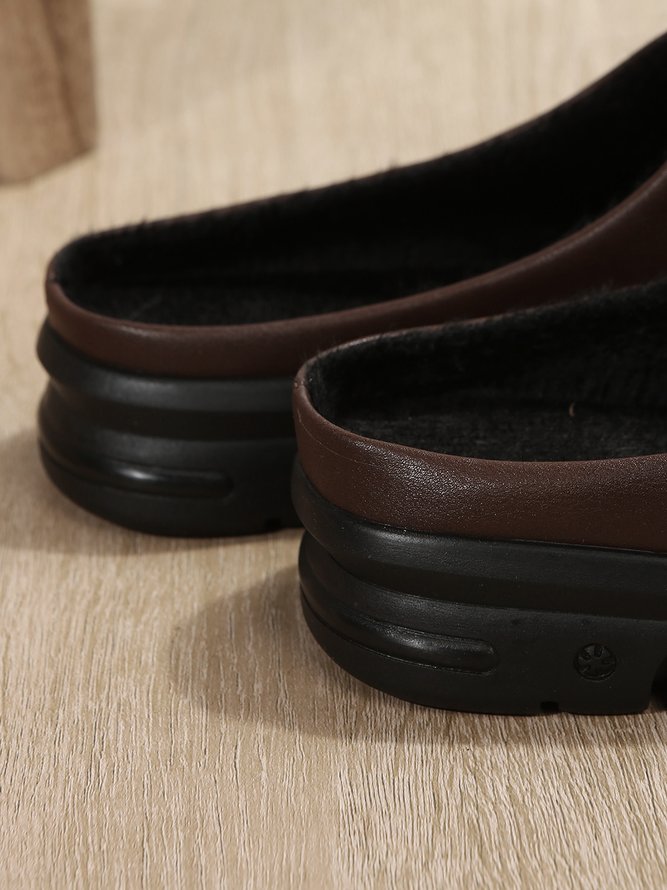 Vintage Plus Size Plain Color Non-Slip Flat Mules