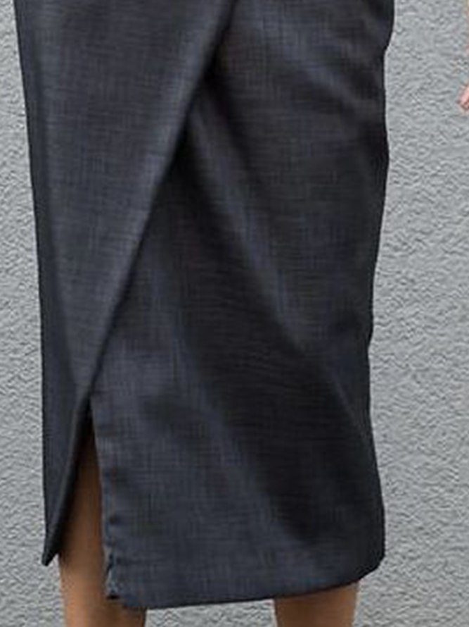 Plain Casual Regular Fit Skirt