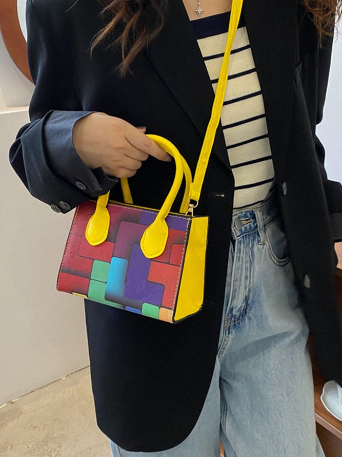 Color Block Color Block Art Small Tote Bag