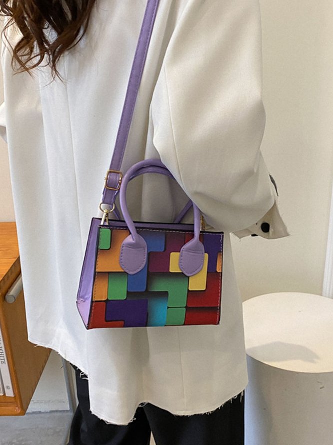 Color Block Color Block Art Small Tote Bag