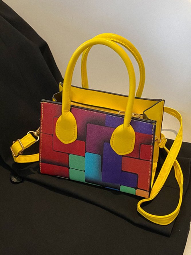Color Block Color Block Art Small Tote Bag