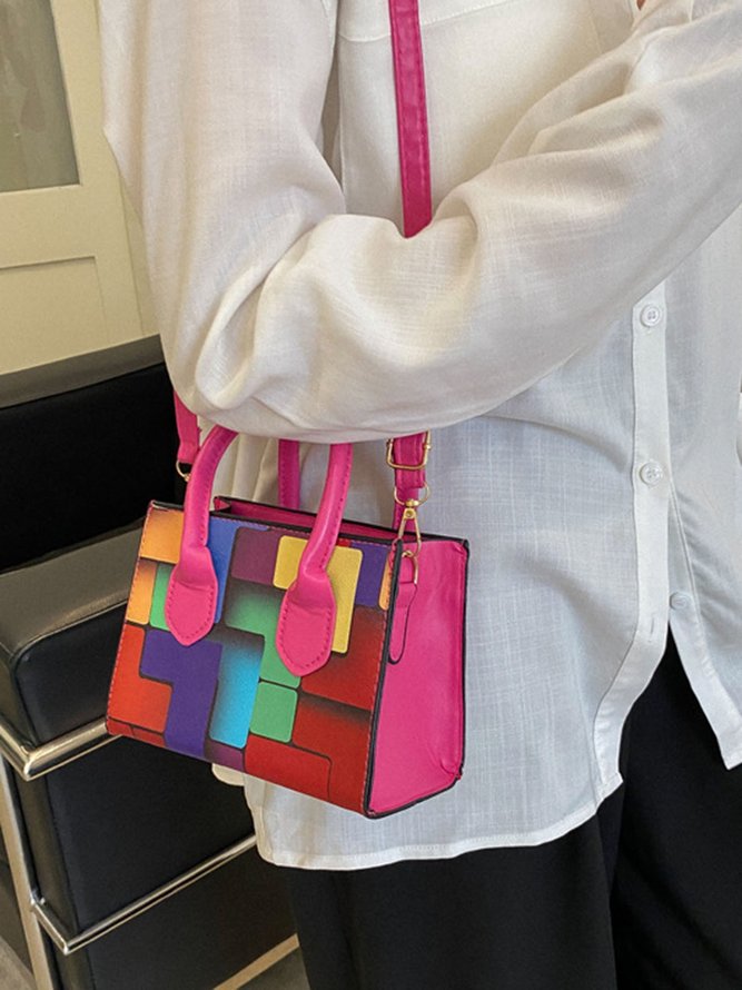 Color Block Color Block Art Small Tote Bag