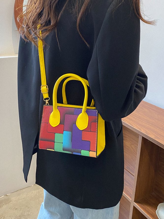 Color Block Color Block Art Small Tote Bag