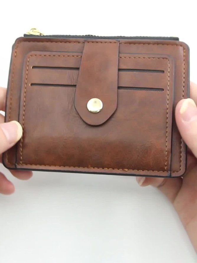 Leather Large Capacity Card Holder Coin Purse