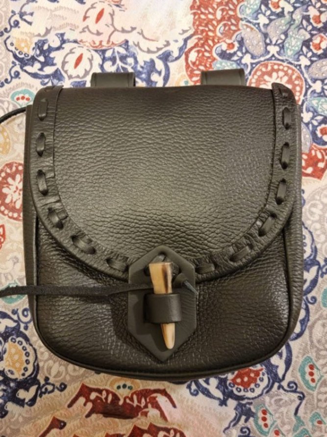 Western Vintage Mid-Century Horn Buckle Waist Bag
