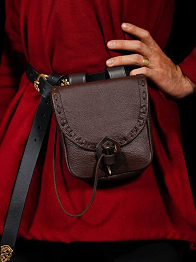 Western Vintage Mid-Century Horn Buckle Waist Bag