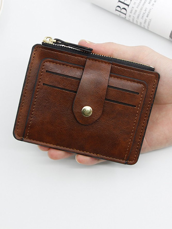 Leather Large Capacity Card Holder Coin Purse