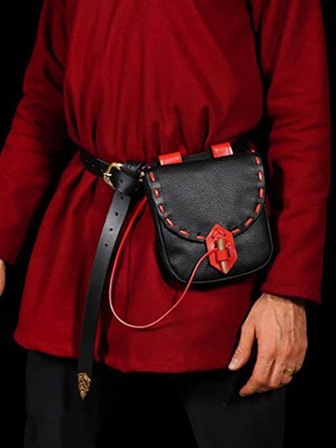 Western Vintage Mid-Century Horn Buckle Waist Bag