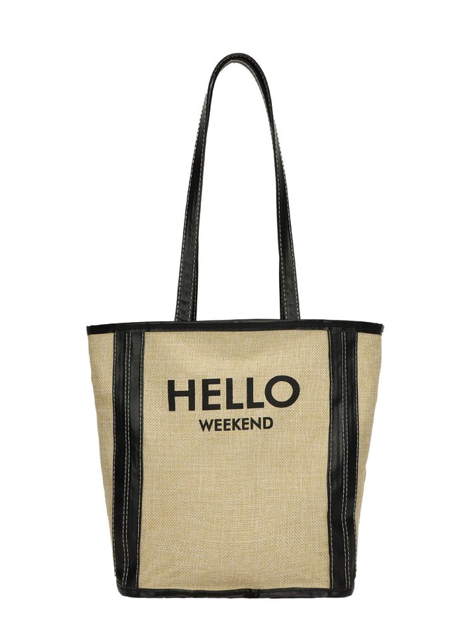 Hello Weekend Casual Commuting Large Capacity Tote Bag