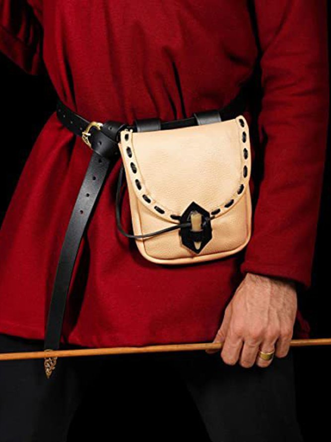 Western Vintage Mid-Century Horn Buckle Waist Bag