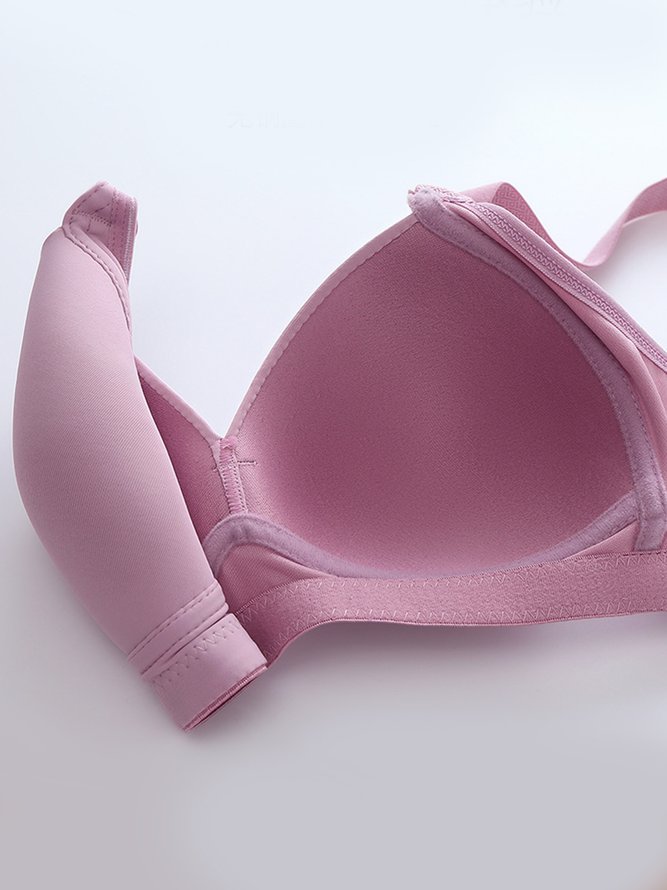 Simple Push-Up Back Buckle No Wire Bra Plus Size