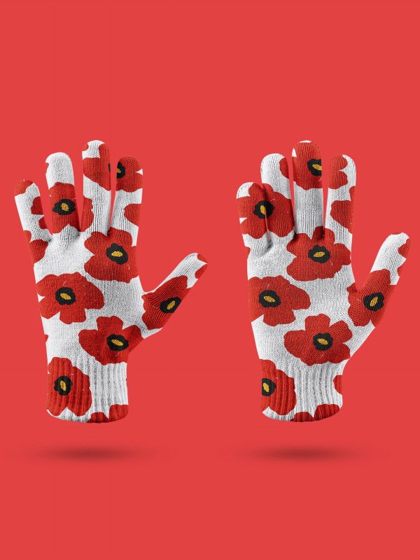 Boho Floral Five Finger Gloves Daily Commuting Outdoor Accessories