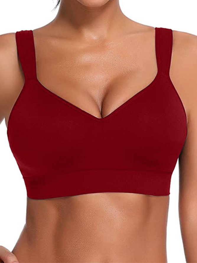 Sexy Sling Solid Color Sports Yoga Bra Lingerie