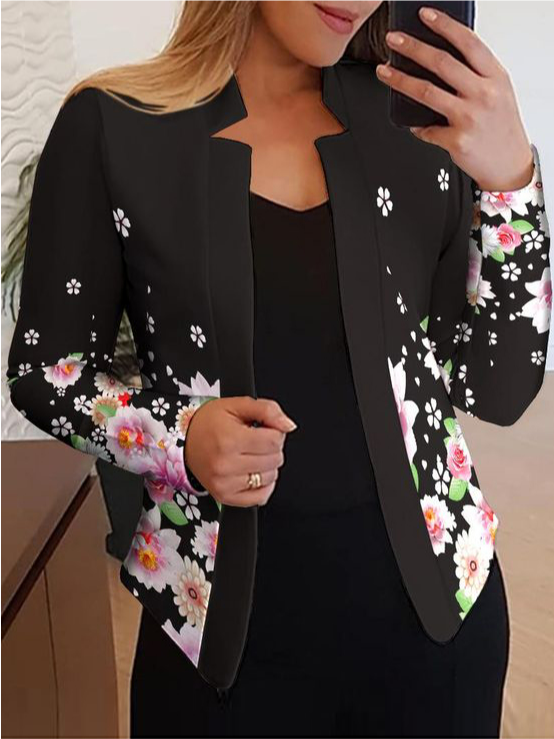 Floral Wrap Casual Loose Blazer