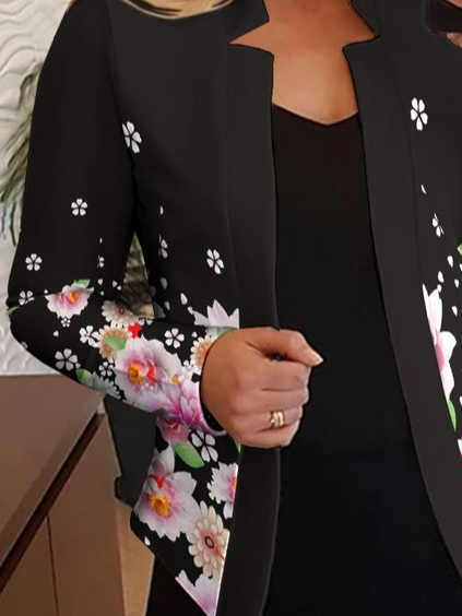 Floral Wrap Casual Loose Blazer