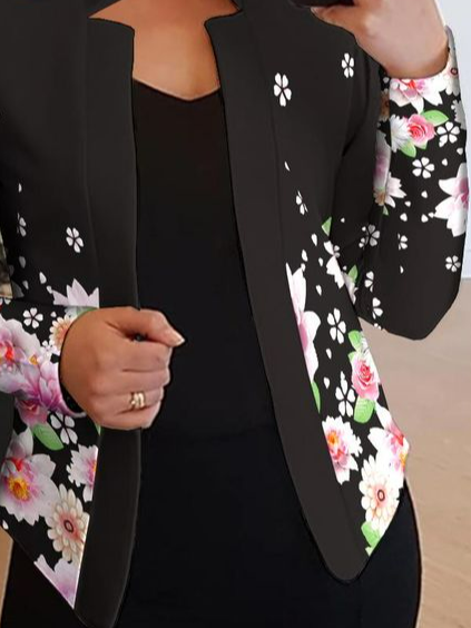 Floral Wrap Casual Loose Blazer