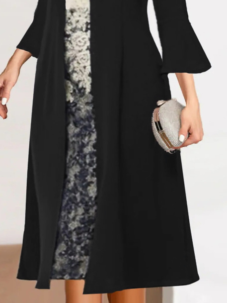 Lapel Collar Regular Fit Urban And Elegant Two-Piece Set