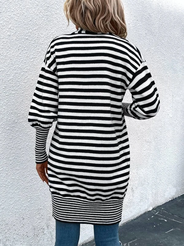 Casual Striped Loose Others Other Coat