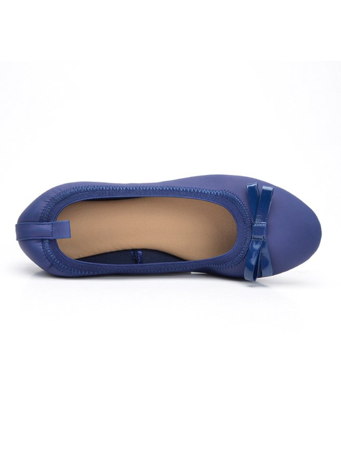 Retro Bow Comfortable Soft Shallow Ballet Shoes