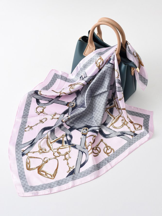 Boho Holiday Abstract Pattern Silk Scarf Vacation Beach Daily Commuting Accessories