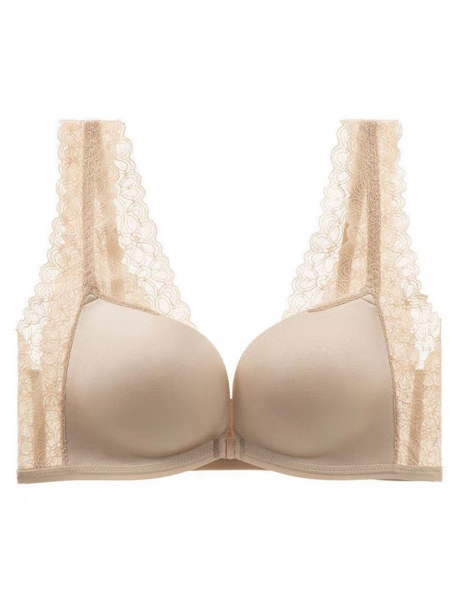 Sexy Lace Back Button Front Bra