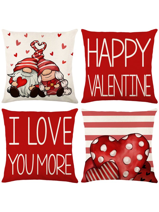 Love Valentine's Day Home Living Room Bedroom Linen Throw Pillowcase