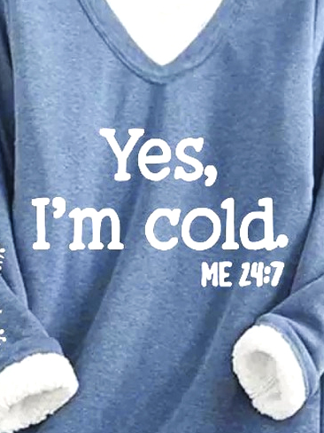 V Neck Casual Sweatshirt