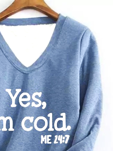V Neck Casual Sweatshirt