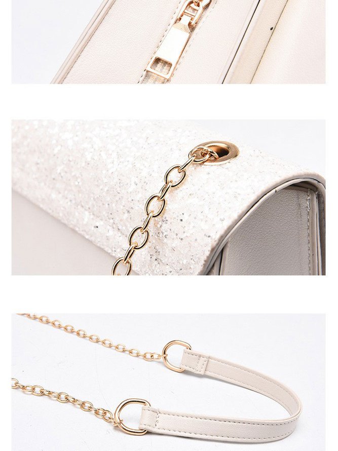 Valentine's Day Glitter Sequins Love Button Shoulder Bag