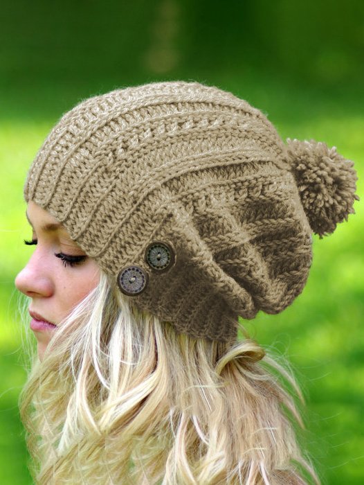 Casual Retro Twist Pattern Woolen Beanie Hat Autumn Winter Warm Accessories