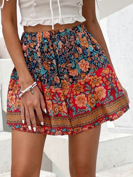 Loose Floral Casual Casual Pants