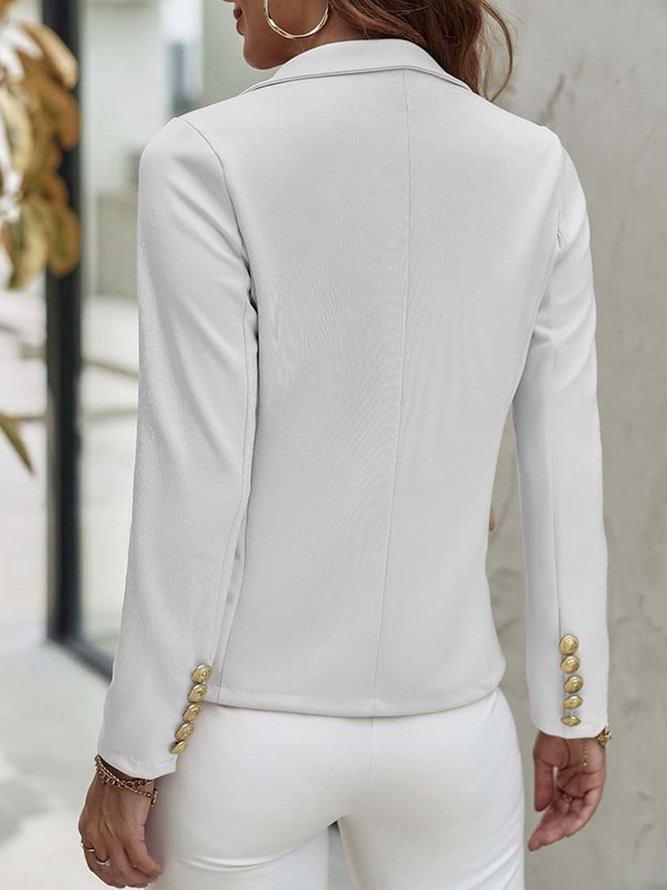 Buttoned Lapel Collar Urban Blazer