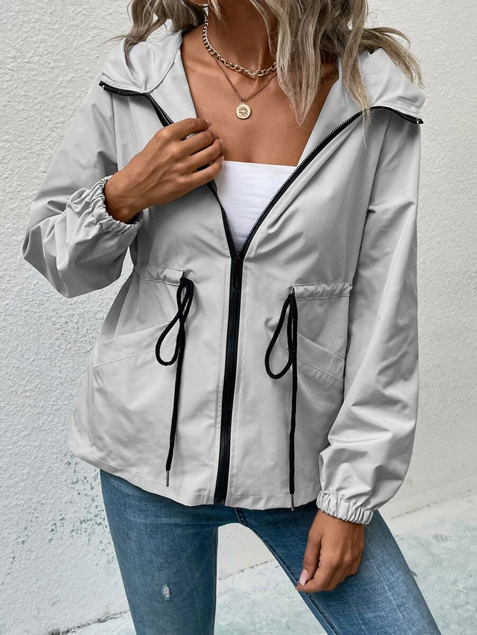 Casual Hoodie Trench Coat