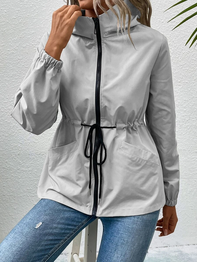 Casual Hoodie Trench Coat
