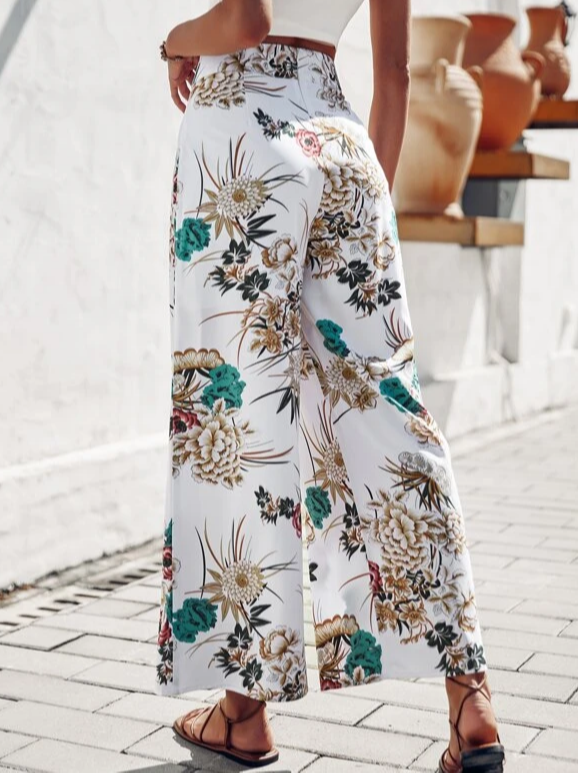 Casual Floral Loose Casual Pants