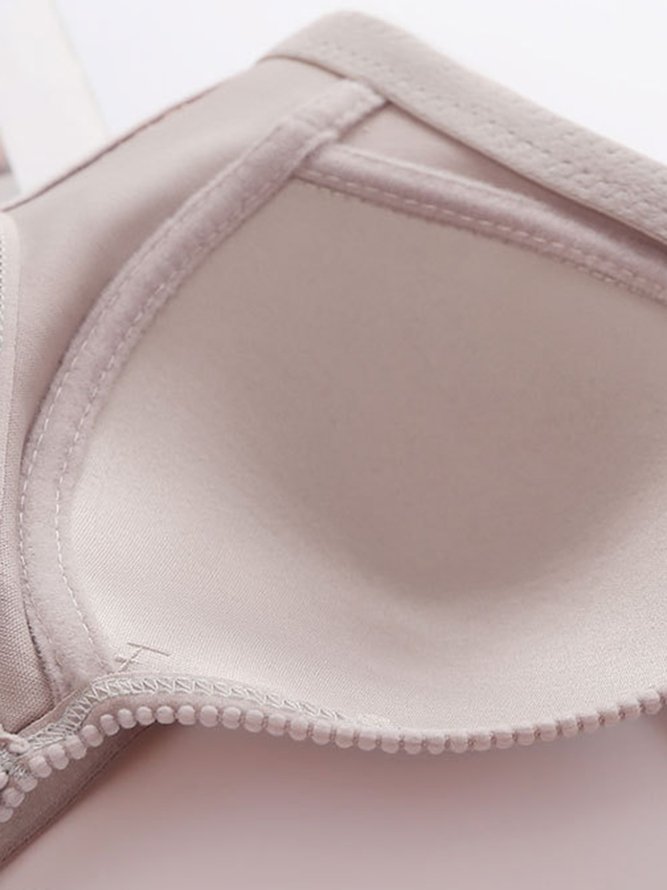 Push Up Soft Front Button No Wire Bra Plus Size
