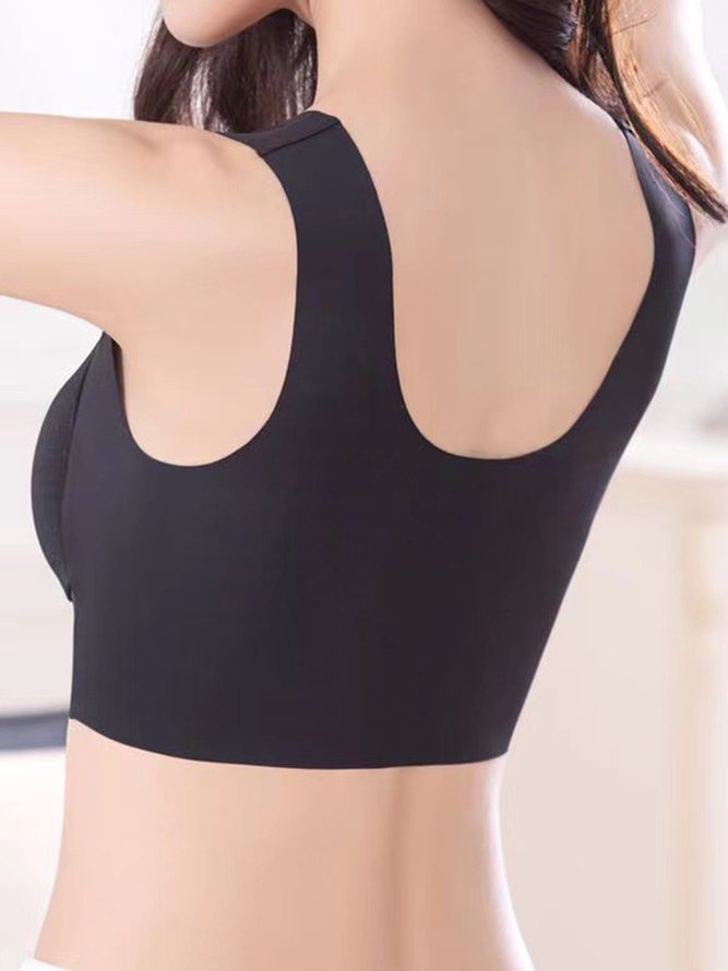 Lace Breathable Tank Top Bra No Trace Sleeping Underwear Plus Size