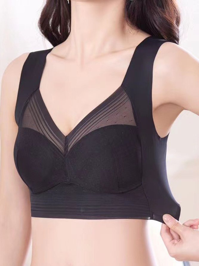 Lace Breathable Tank Top Bra No Trace Sleeping Underwear Plus Size