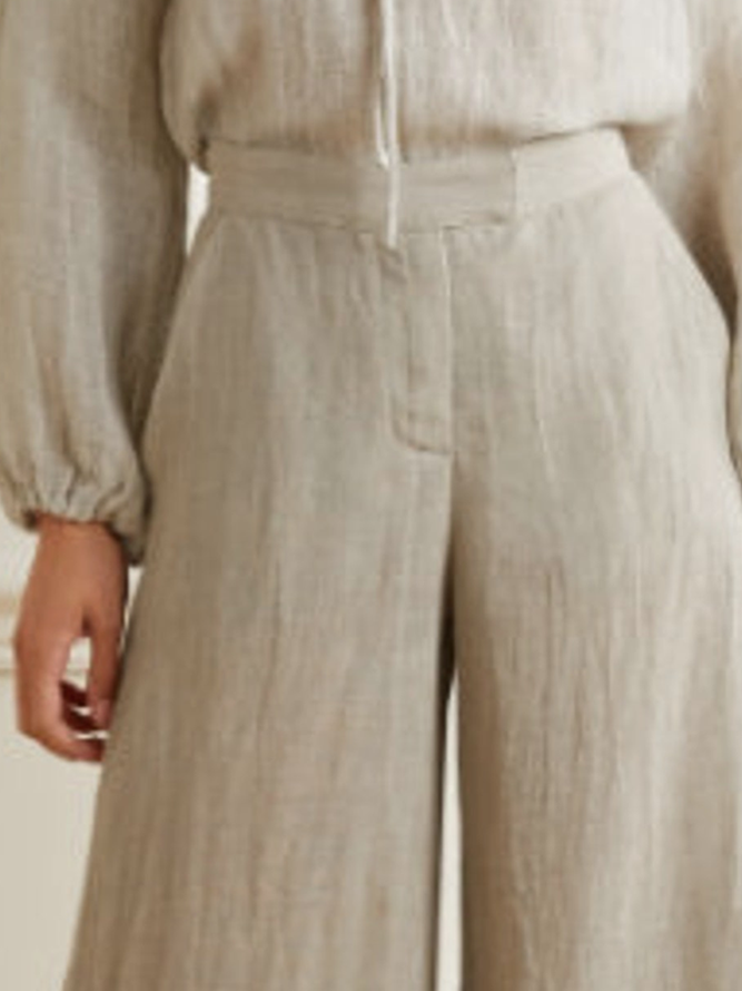 Cotton Urban Plain Zipper Casual Pants