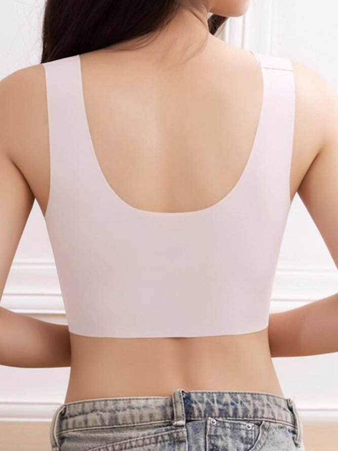Lace Breathable Tank Top Bra No Trace Sleeping Underwear Plus Size