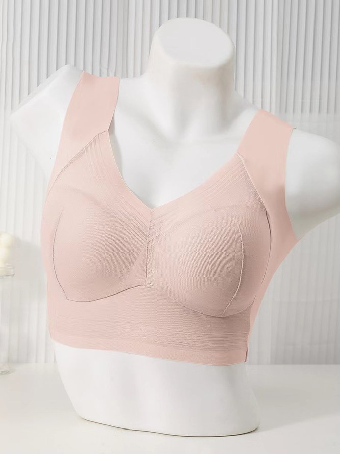 Lace Breathable Tank Top Bra No Trace Sleeping Underwear Plus Size
