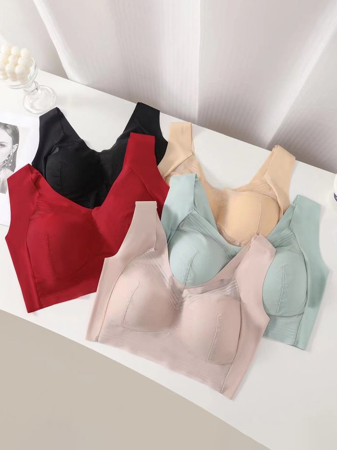 Lace Breathable Tank Top Bra No Trace Sleeping Underwear Plus Size