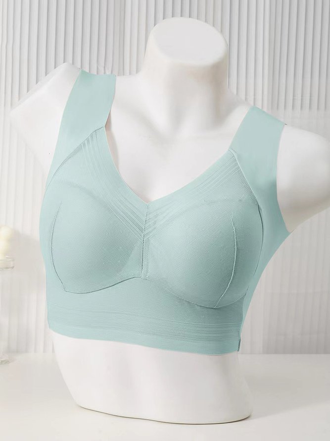 Lace Breathable Tank Top Bra No Trace Sleeping Underwear Plus Size